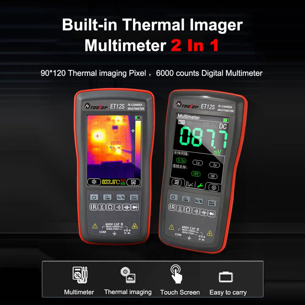 Multimeter with Thermal Imager, 2.8inch Color Display, 6000 Counts G110899