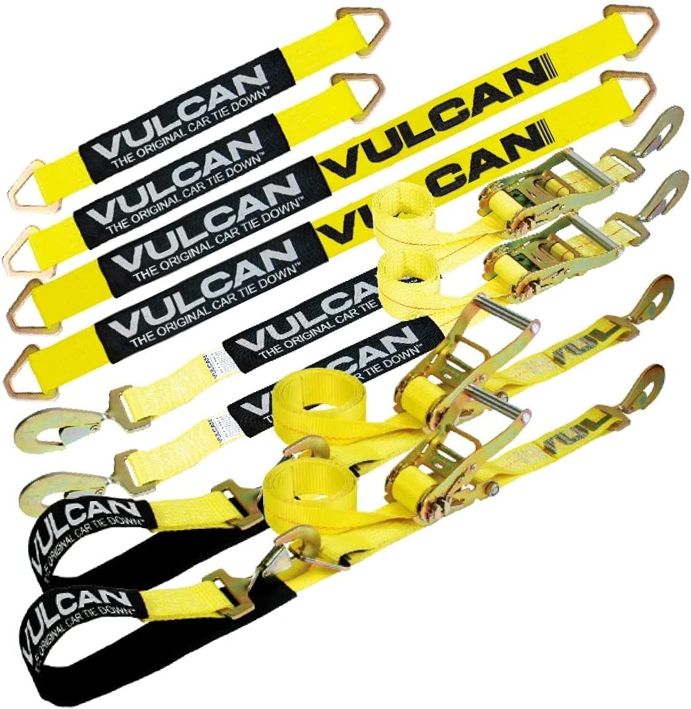 Axle Tie Down Kit with 22 Axle Straps, 36 Axle Straps, 96 Snap Hook Ratchet Straps and 112 Axle Tie Down Combination Straps Y78745