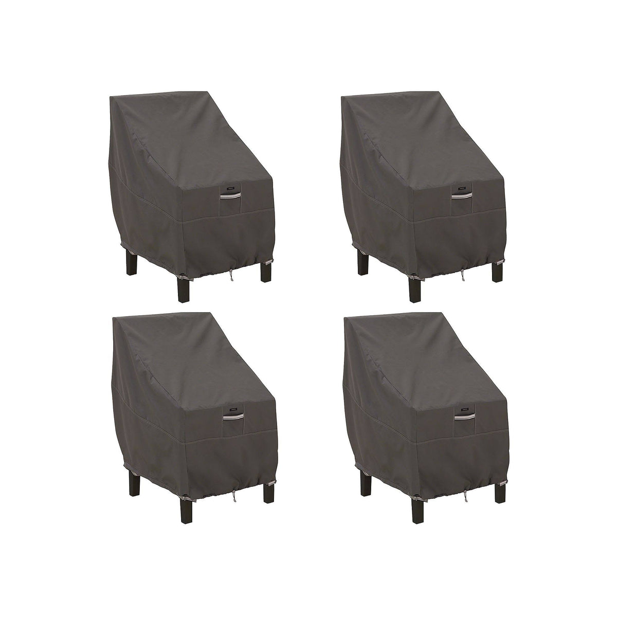 Dark Taupe Standard Patio Chair Cover 4-Pack D577