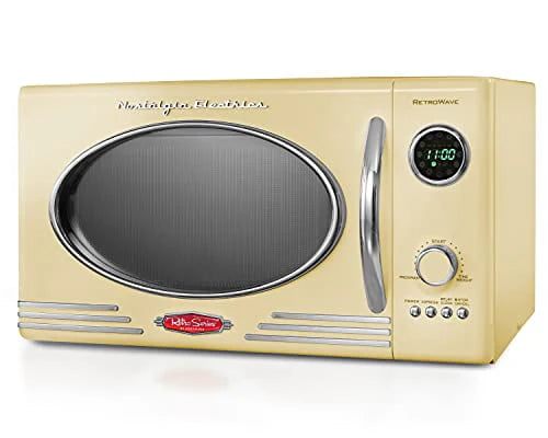 0.9 cu.ft 800-Watt Yellow Countertop Microwave Oven S781