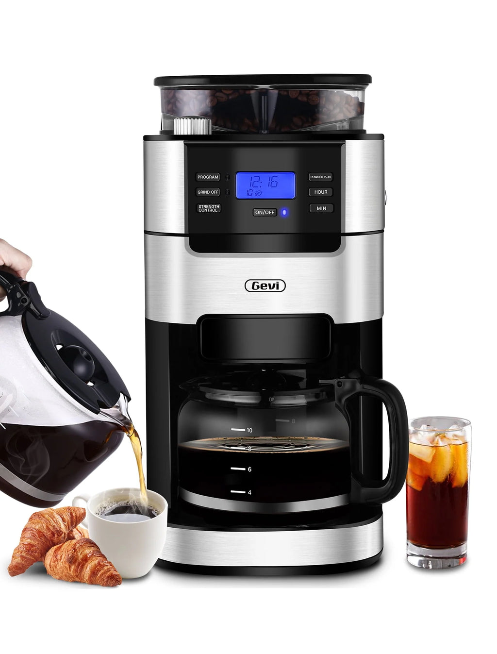 10-Cup Programmable Grind and Brew Coffee Maker P53307