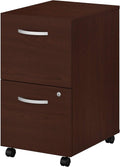 2 Drawer Mobile File Cabinet in White D7531