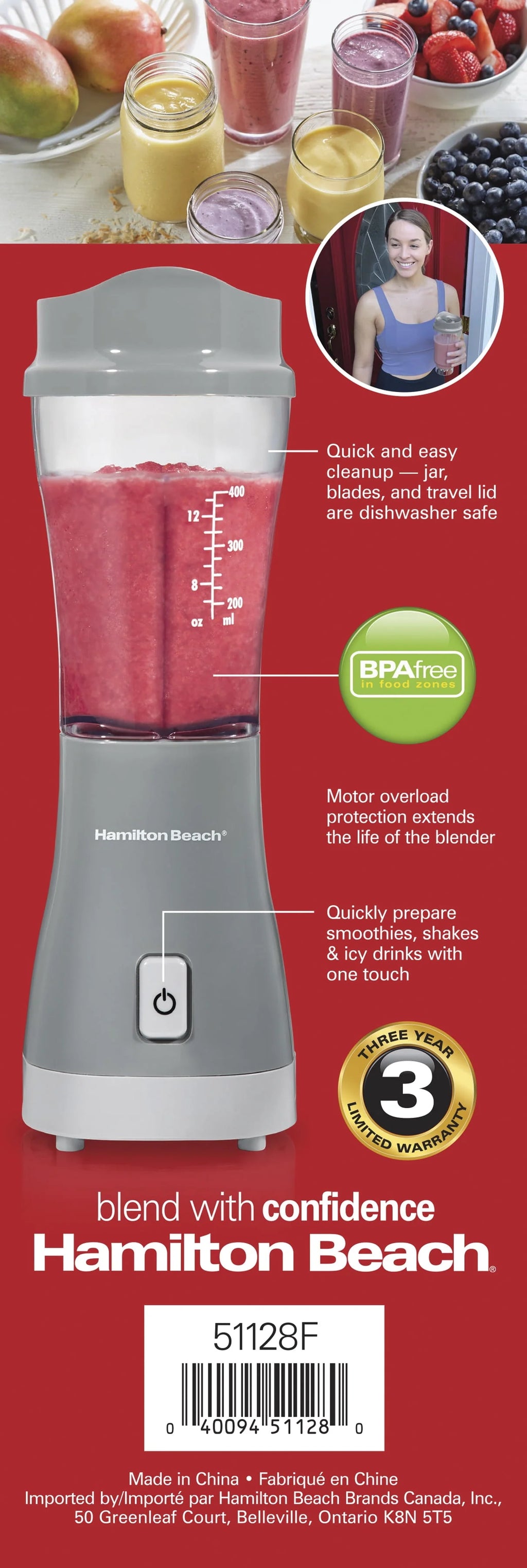 Single Serve Personal Smoothie Blender 14 oz G577