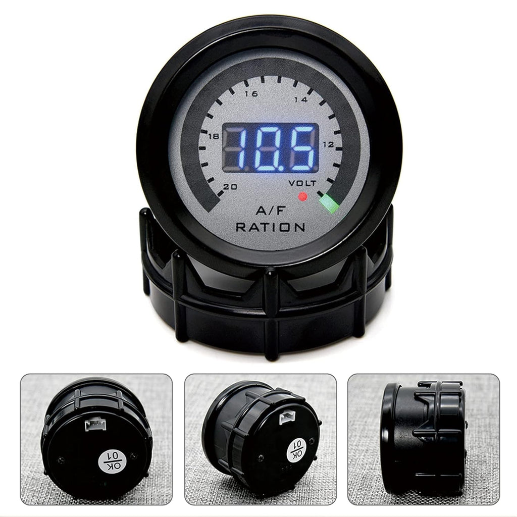 52mm LED Digital Air/Fuel Ratio Gauge with Narrowband O2 Oxygen Sensor Pack of 2 T385099