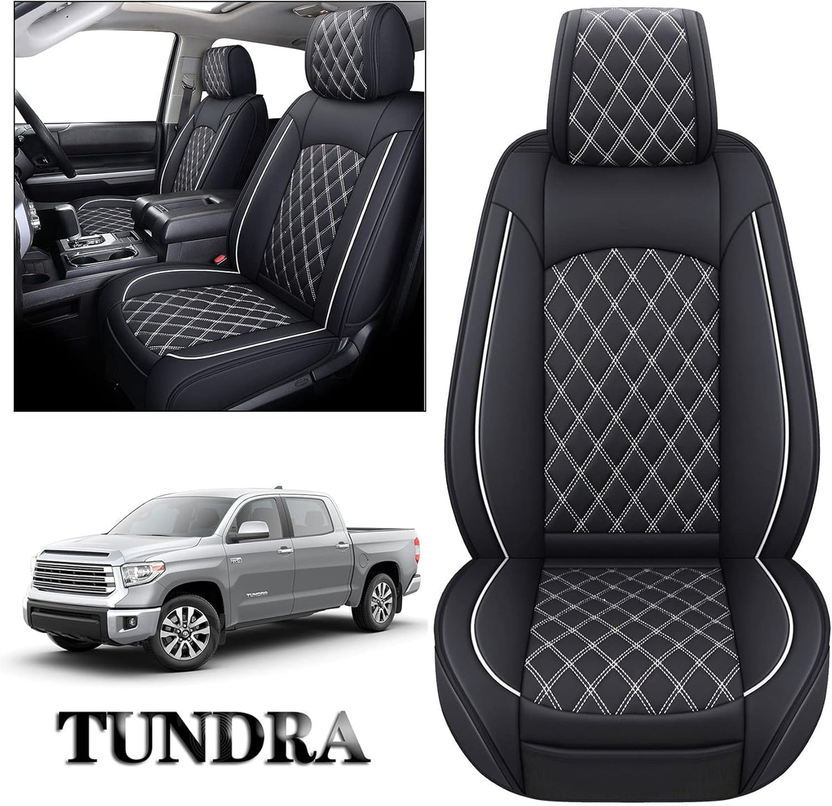 Waterproof Faux Leather Front Seat Covers for Truck C113