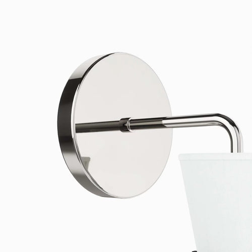 1-Light White Polished Nickel Wall Sconce I285249