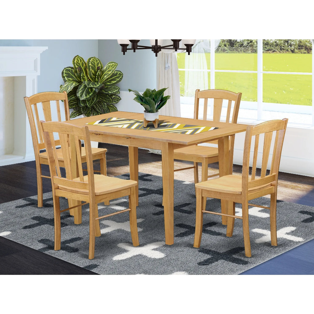 Oak Kitchen Dinette Table & 4 Chairs M591