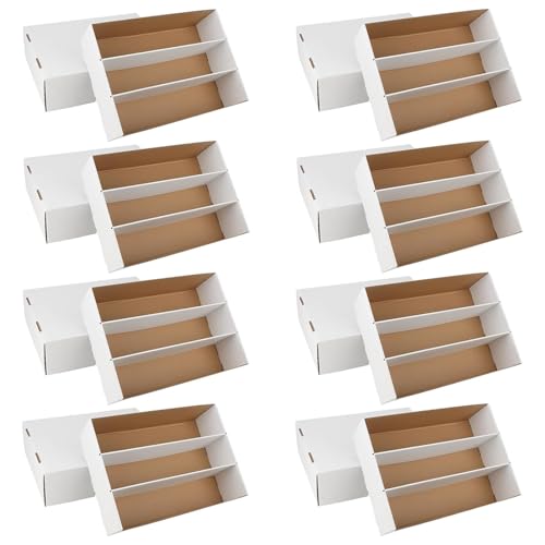 6 Pack White Trading Card Storage Box S870