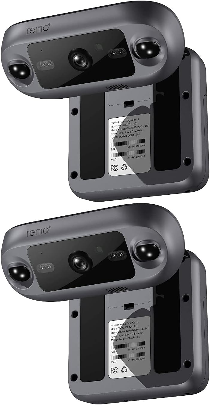 Wireless Over-The-Door Smart Security Camera with 1080p HD Video, Motion Sensor, 2-Way Talk, Dark Grey F687905