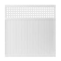 White Vinyl Lattice Top Fence Panel S9882