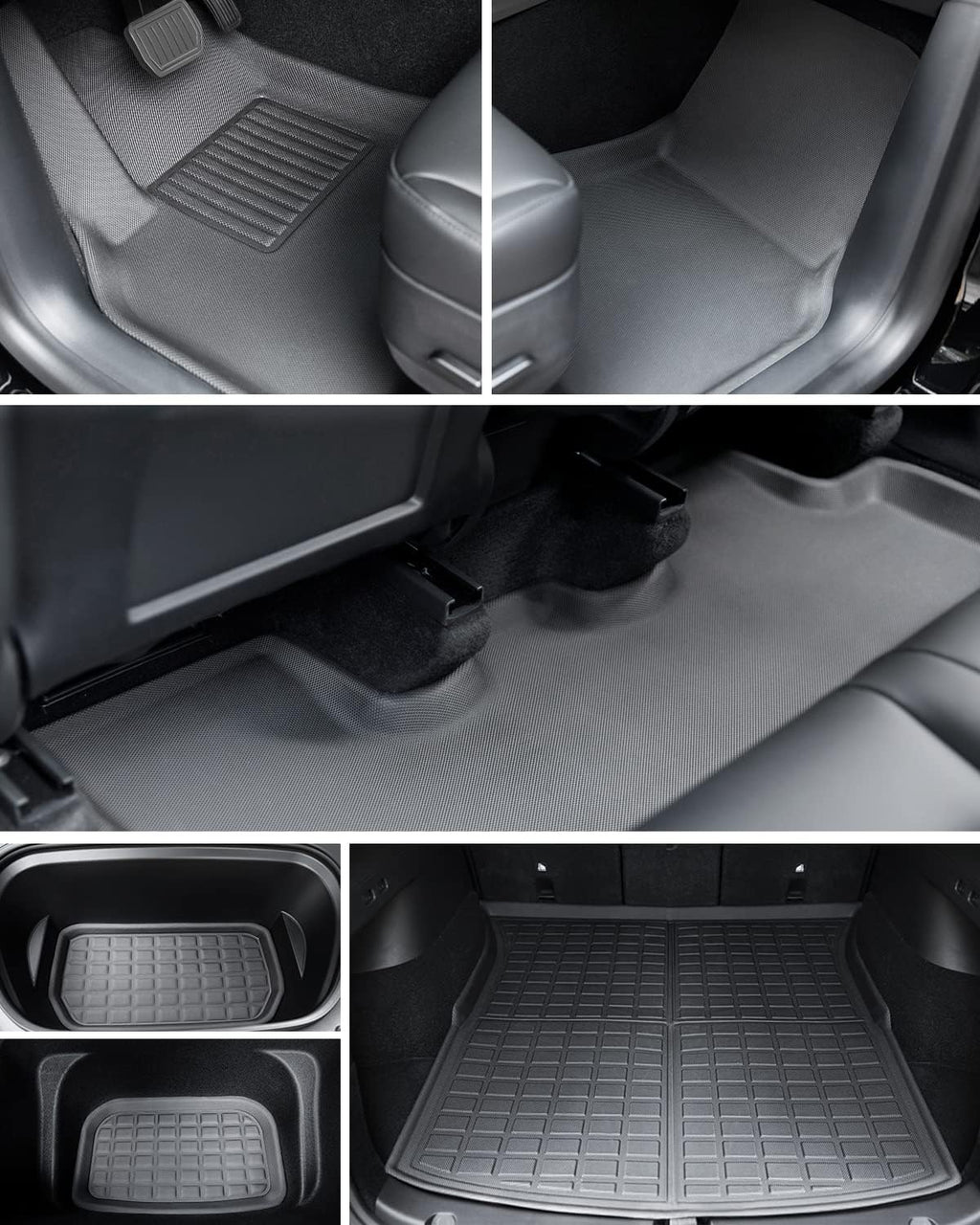 All Weather TPE Floor Mats Cargo Liner Trunk Mats 6 Pieces A534
