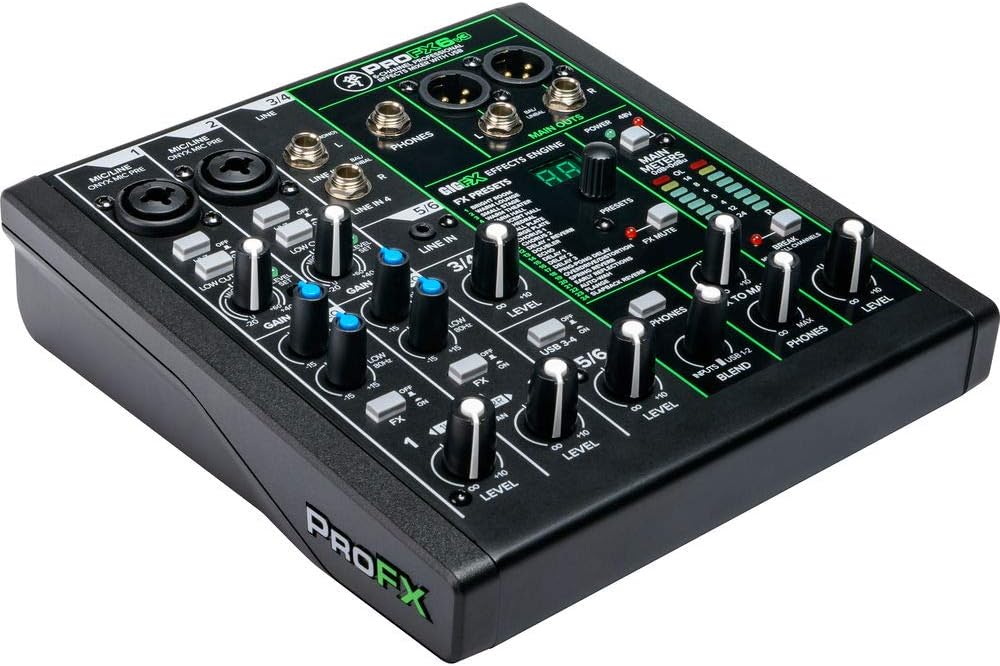 6-Channel Mixer with Built-In FX and Mixer Bag D37057
