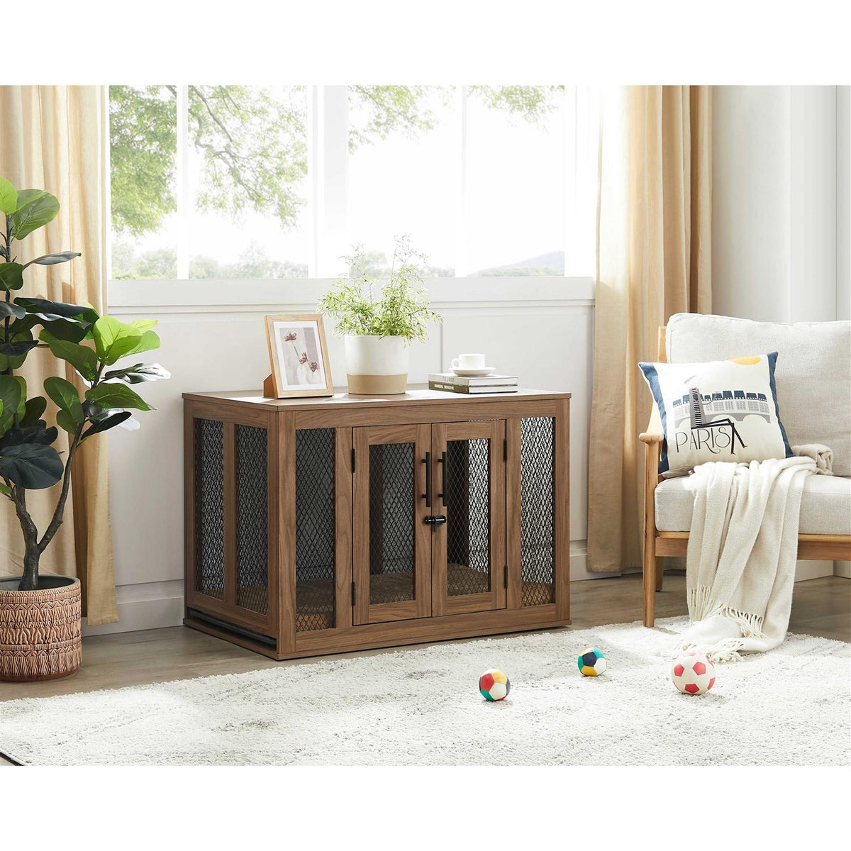Furniture Style Dog Crate with Tray N195