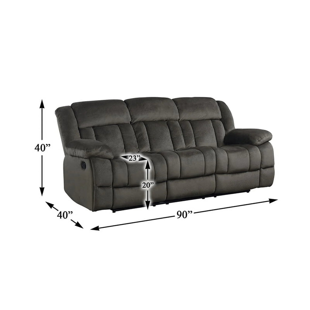90" Microfiber Double Reclining Sofa F112