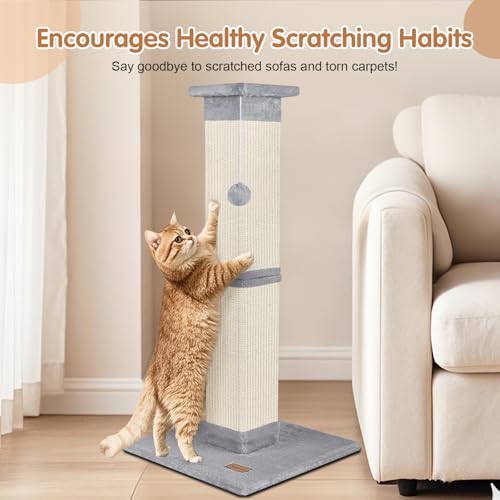 33 inch Grey Cat Scratching Post R93914