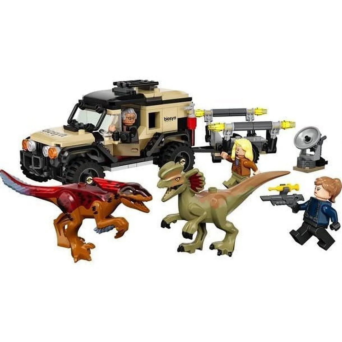 Jurassic World Pyroraptor and Dilophosaurus Transport V326