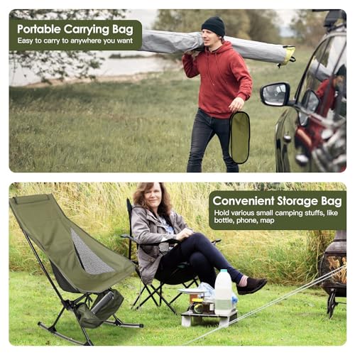 Folding Padded Rocking Chair with Carry Bag U98834
