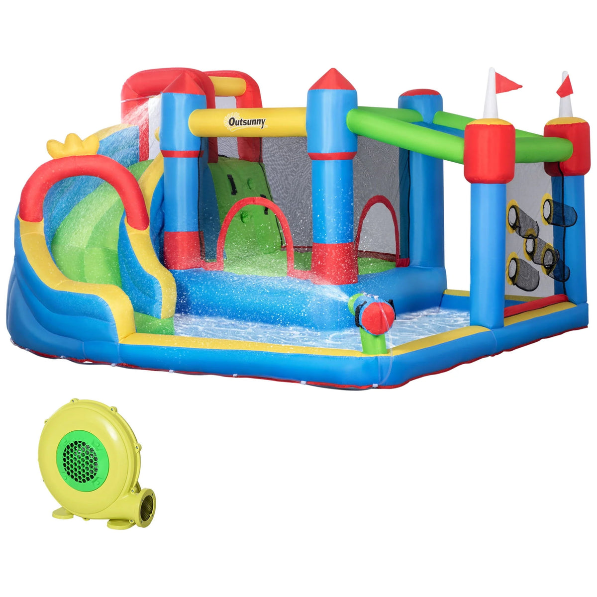 6-in-1 Inflatable Water Slide Bounce House F57920