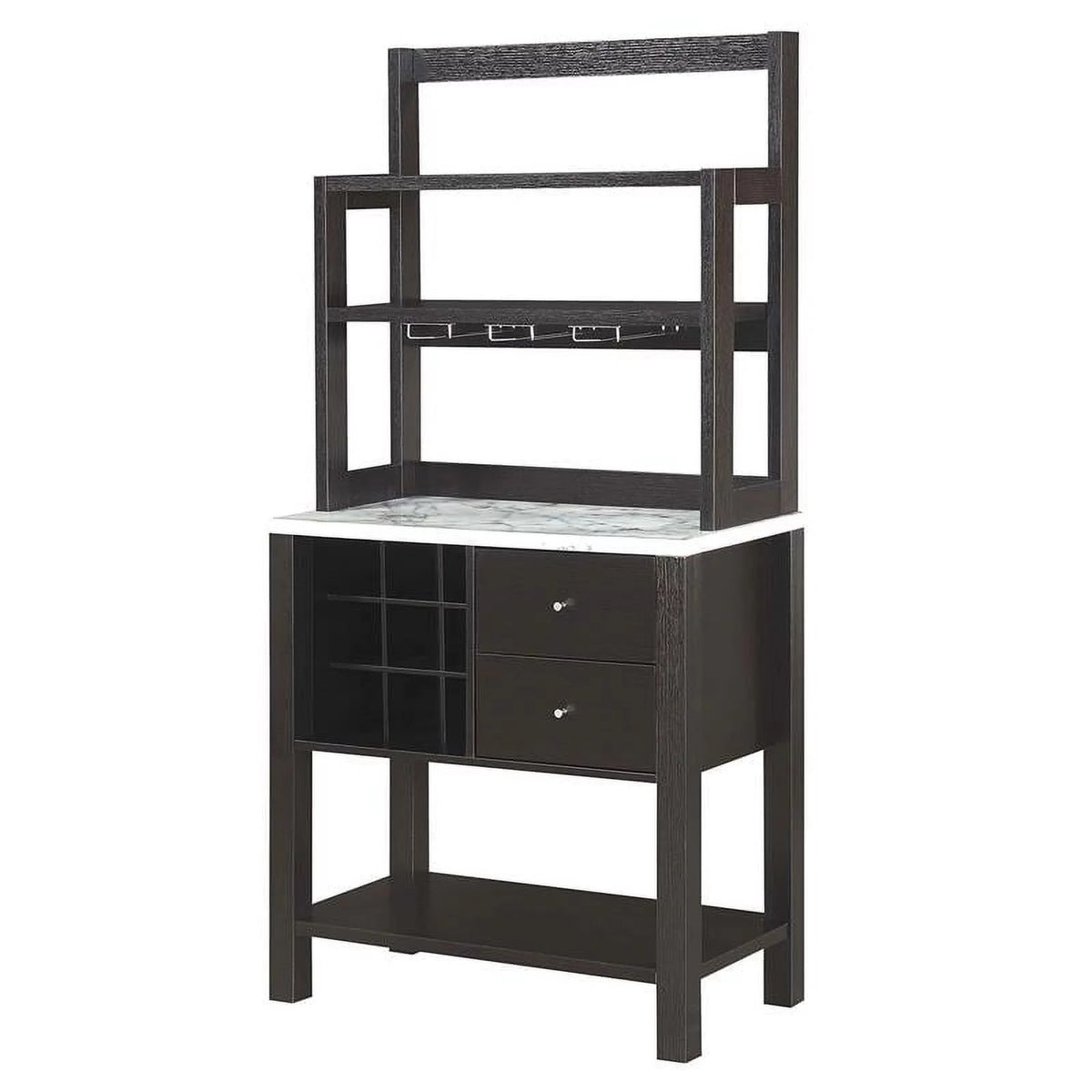 Espresso Wood Finish Serving Bar F58905