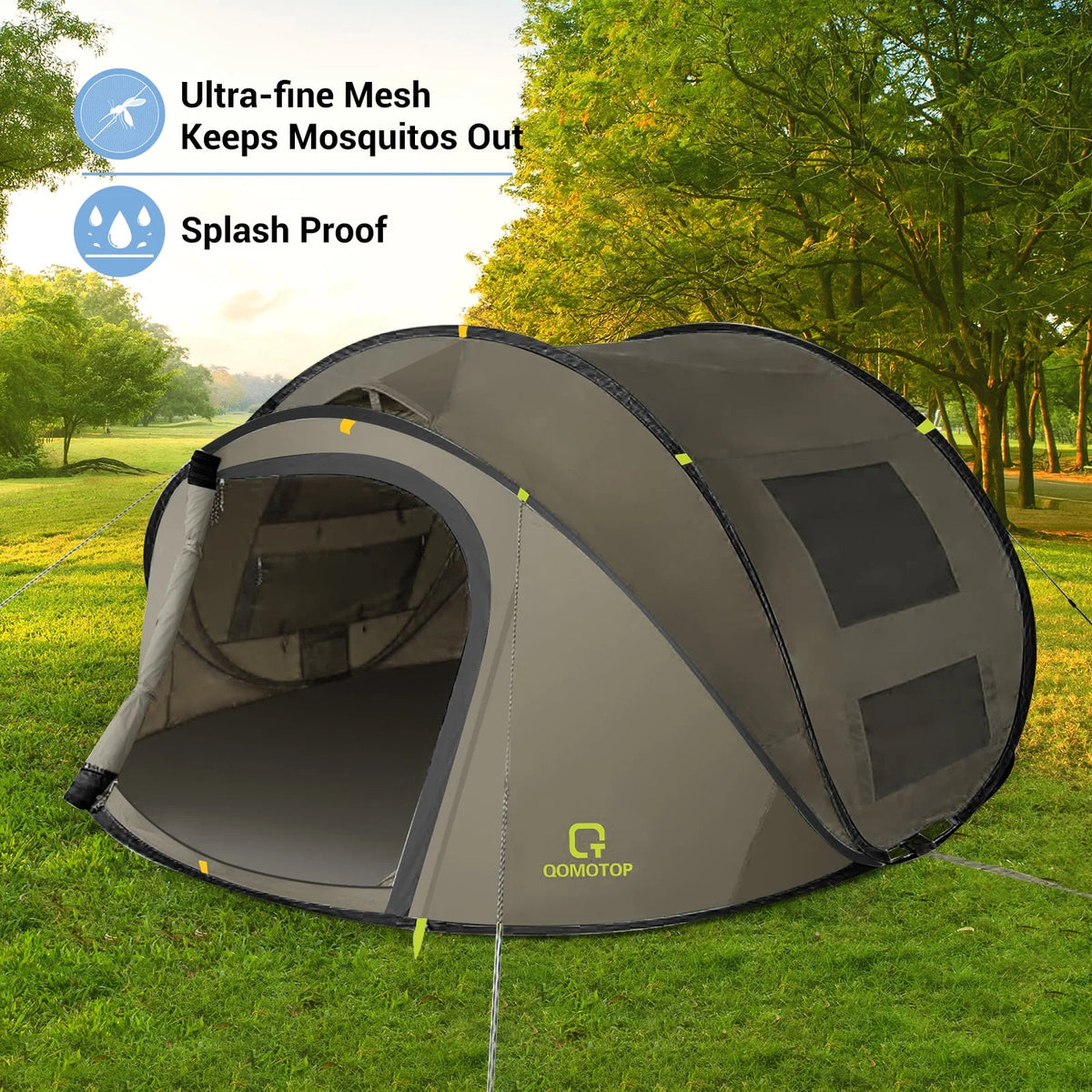 4-Person Waterproof Pop Up Camping Tent F559