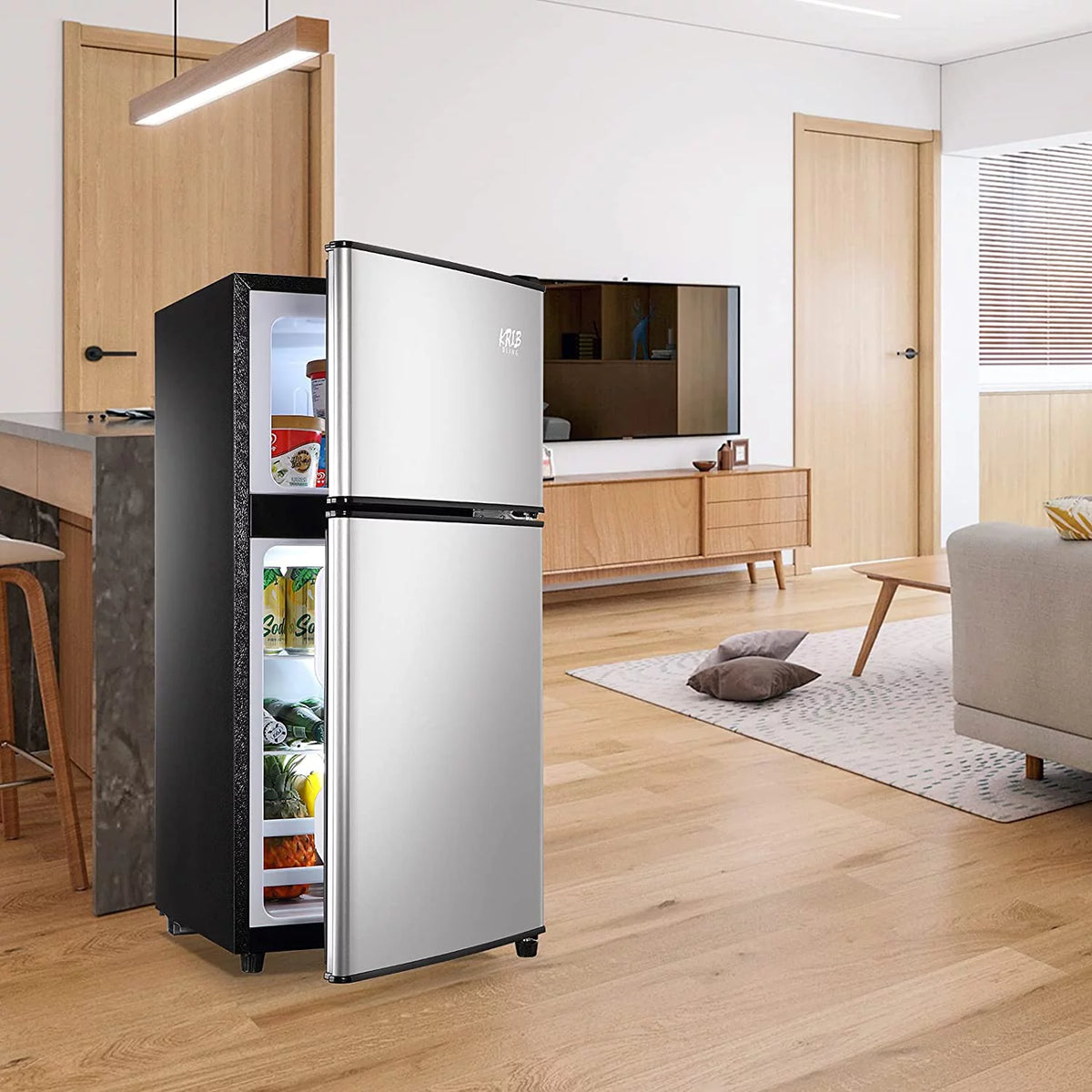 3.5cu.ft Compact Mini Fridge with Freezer V369