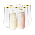 24Pcs 9oz Clear Champagne Glasses O10127