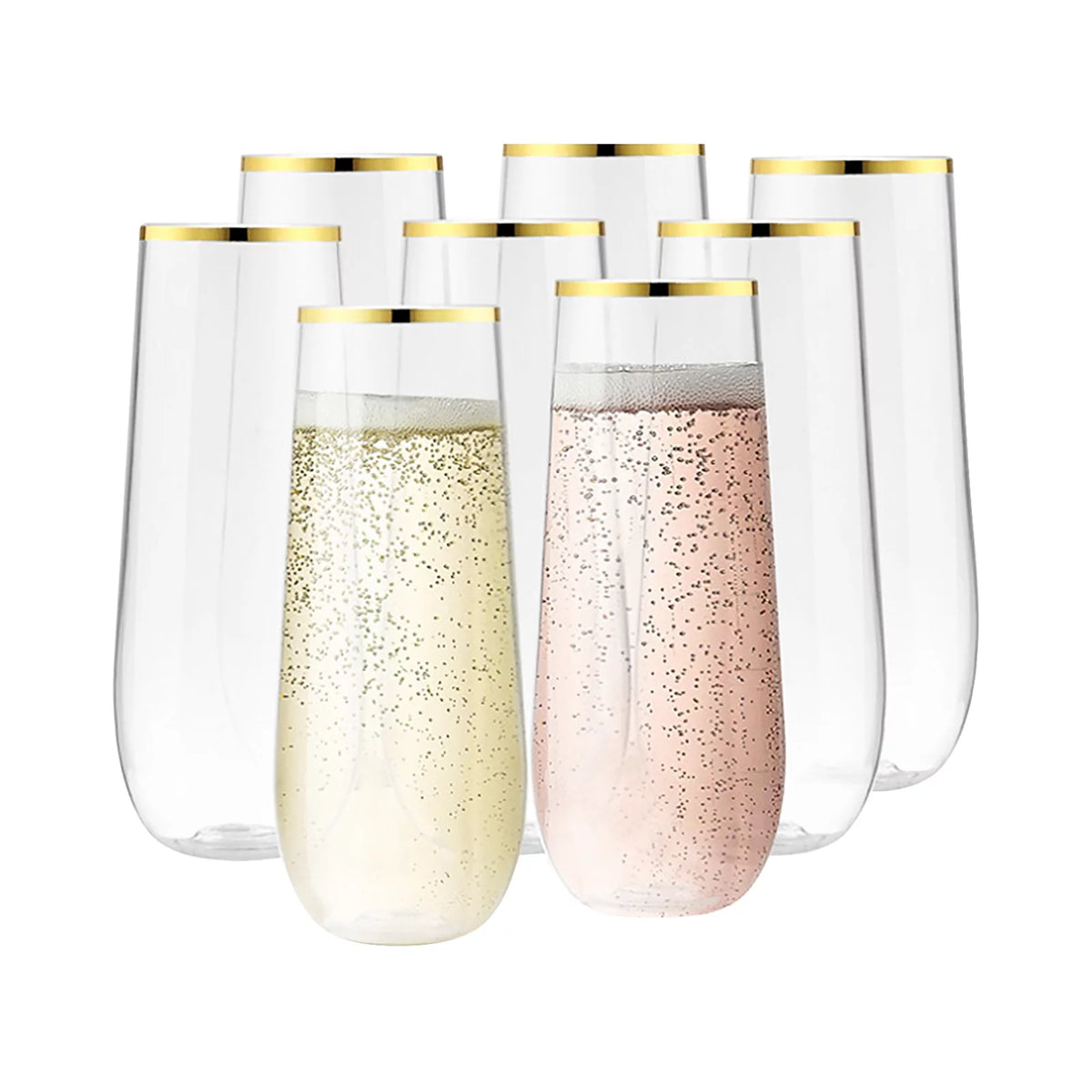 24Pcs 9oz Clear Champagne Glasses O10127