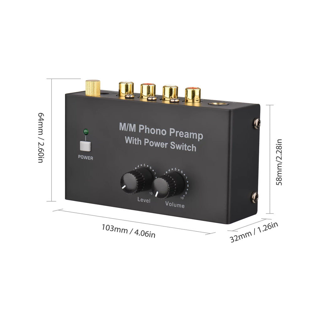 Ultra-compact Phono Preamp with RCA Input Output J623951
