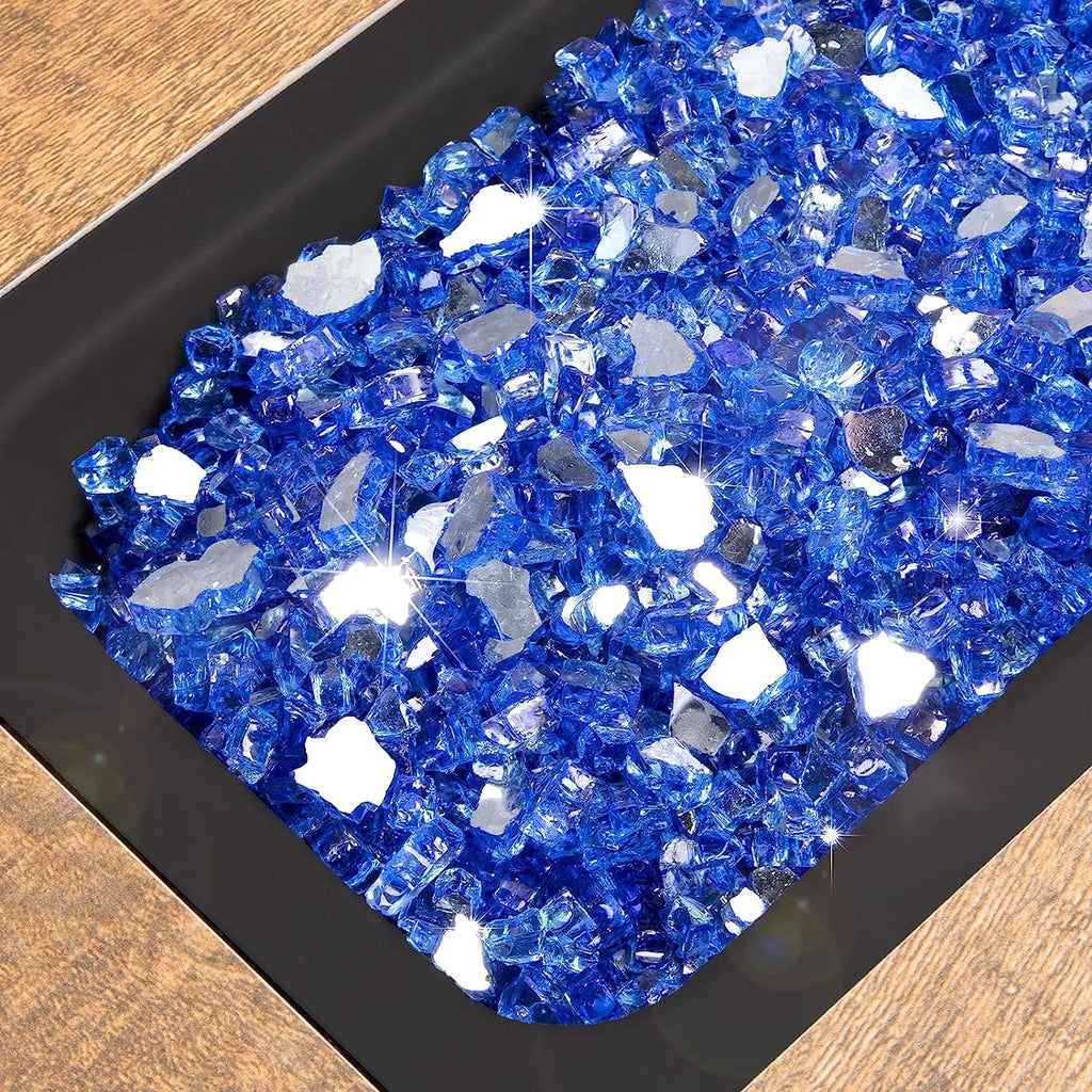 1/4'' Reflective Cobalt Blue Fire Glass Z1358