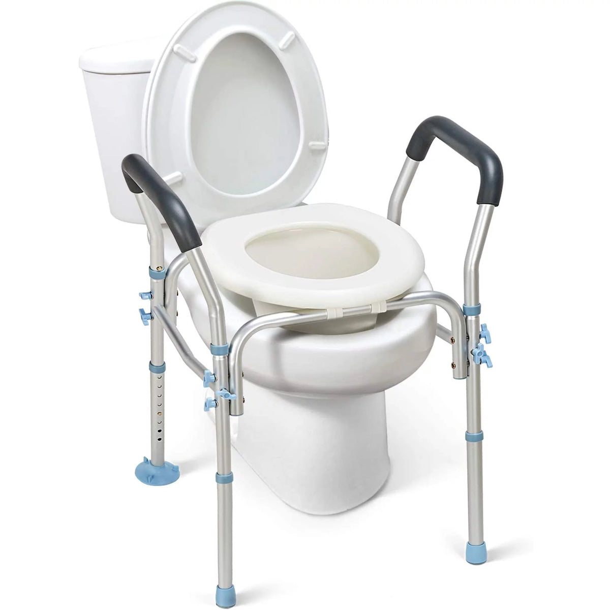 Stand Alone Toilet Rail with Height Adjustable Legs J241
