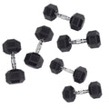 150 lbs. Rubber Hex Dumbbell Set K578
