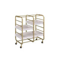 Gold White-Washed Serving Cart J77834