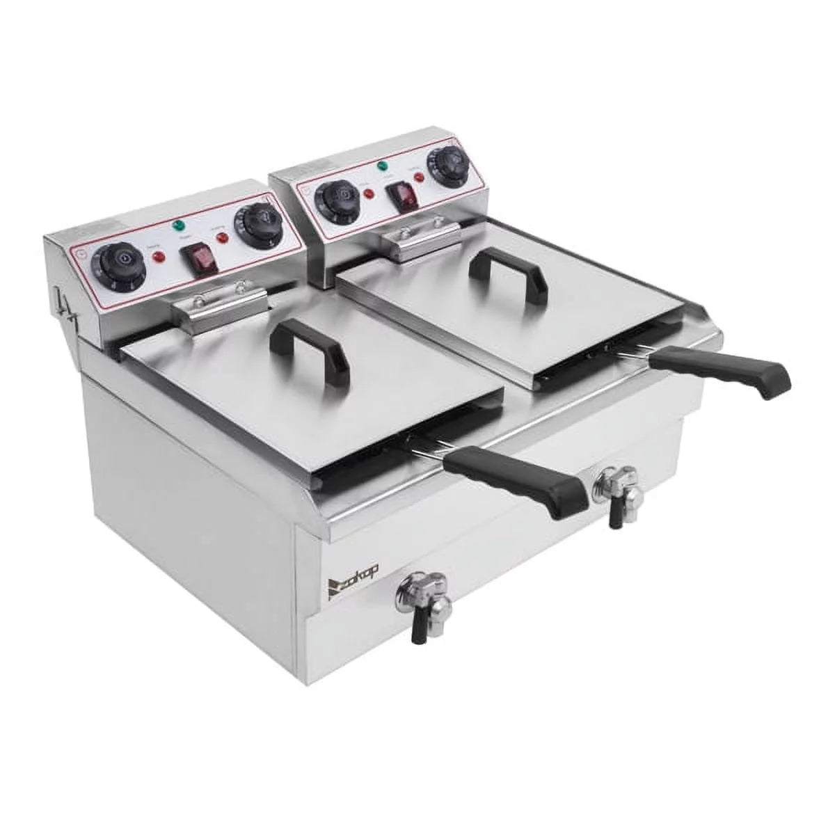 Double Tank Deep Fryer 16L Stainless Steel 3400W R644224