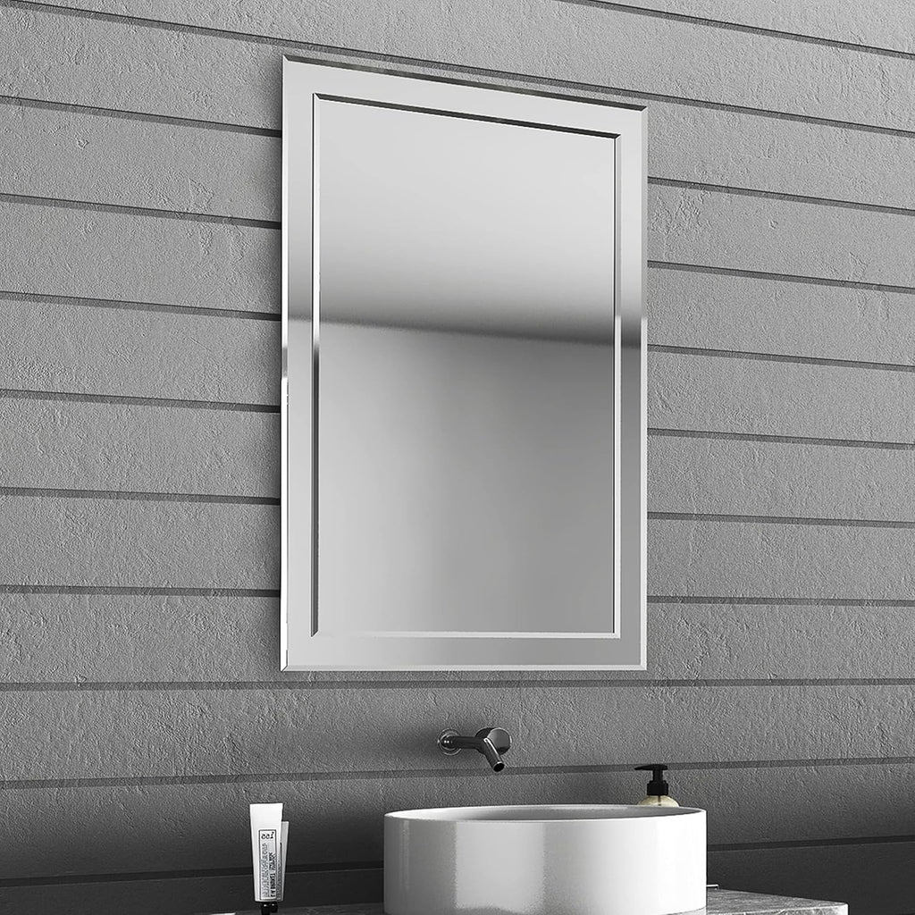 Frameless Rectangular Wall Mounted Double-Layer Mirror D53094