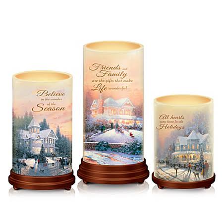 Waxed Flameless Candle Set M639