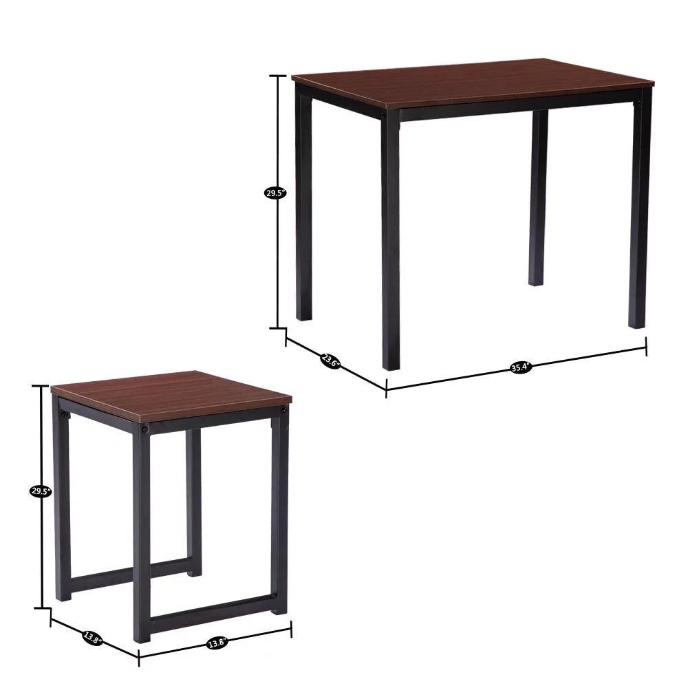 Tall Modern Dining Table Set with 2 Stools Z137513