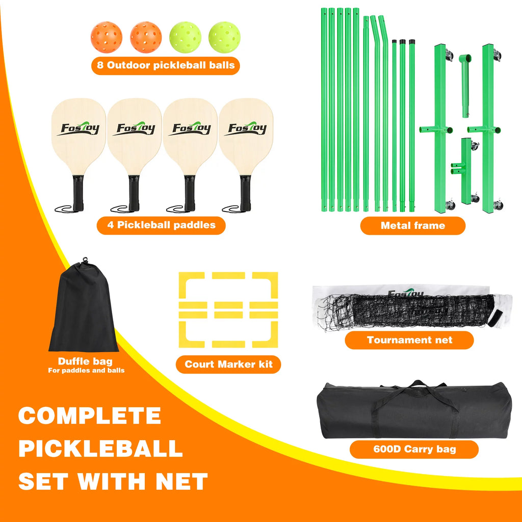 22 ft Portable Pickleball Net Set with Carrying Bag V85978