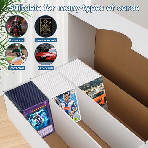 6 Pack White Trading Card Storage Box S870