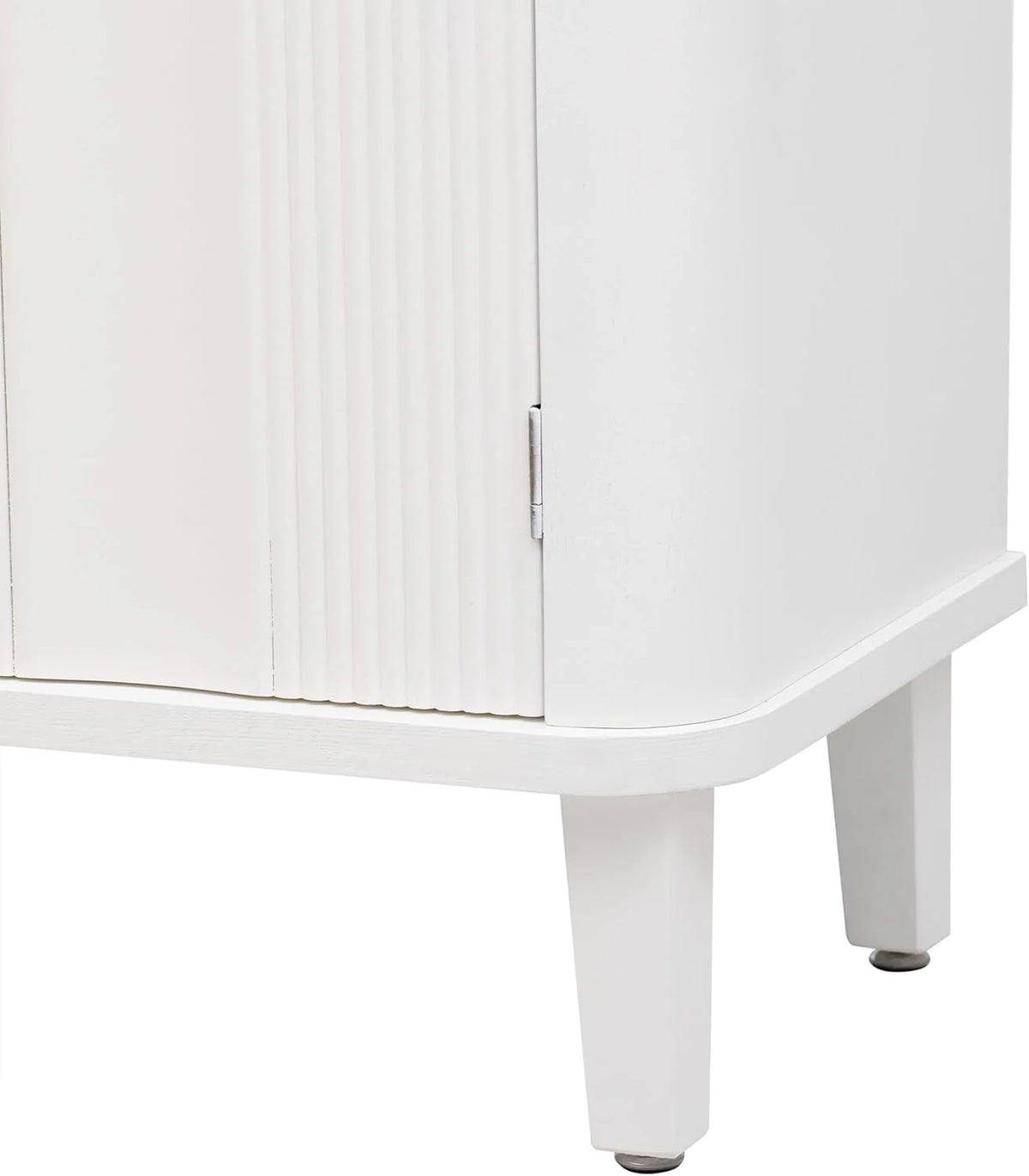 White Storage Cabinet with Three Doors and Adjustable Shelves Q725502