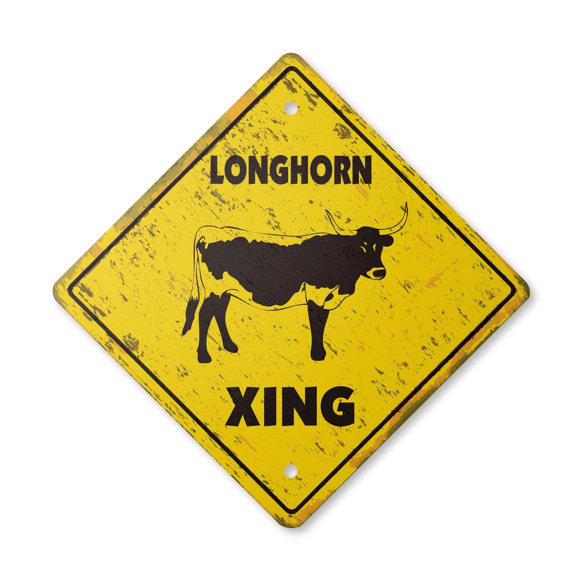 Vintage Crossing Sign Zone Xing Indoor/Outdoor Plastic W784