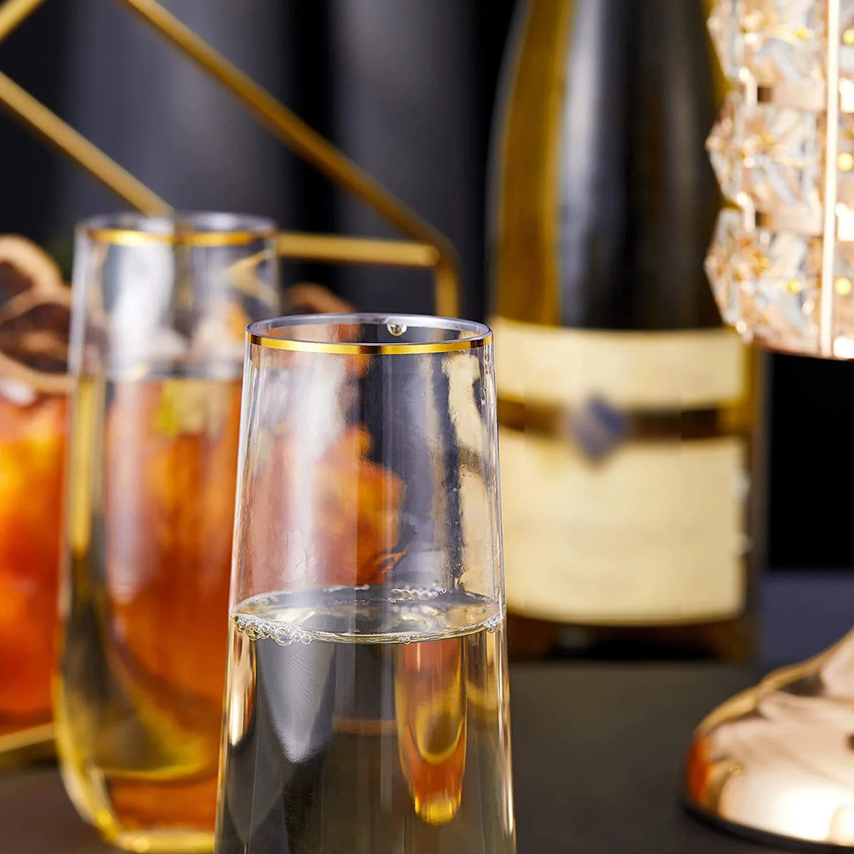 24Pcs 9oz Clear Champagne Glasses O10127