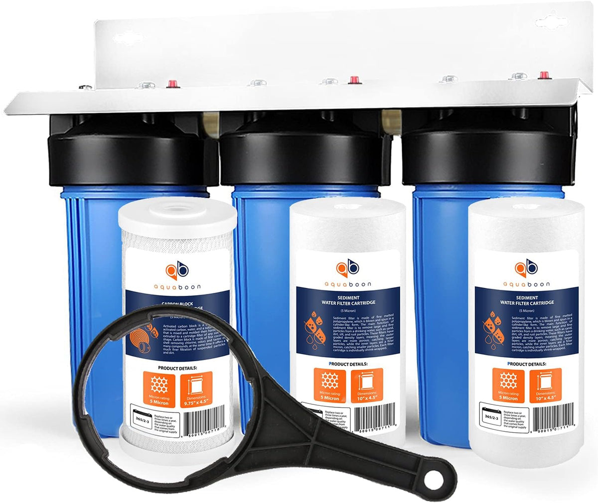 10” x 4.5” 3-Stage Whole House Water Filter System W5457