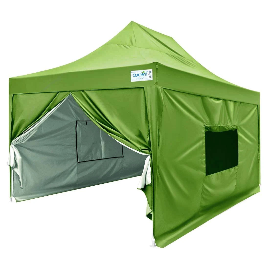 10x15 Pop Up Canopy Tent with Sides and Mesh Windows Green K23864