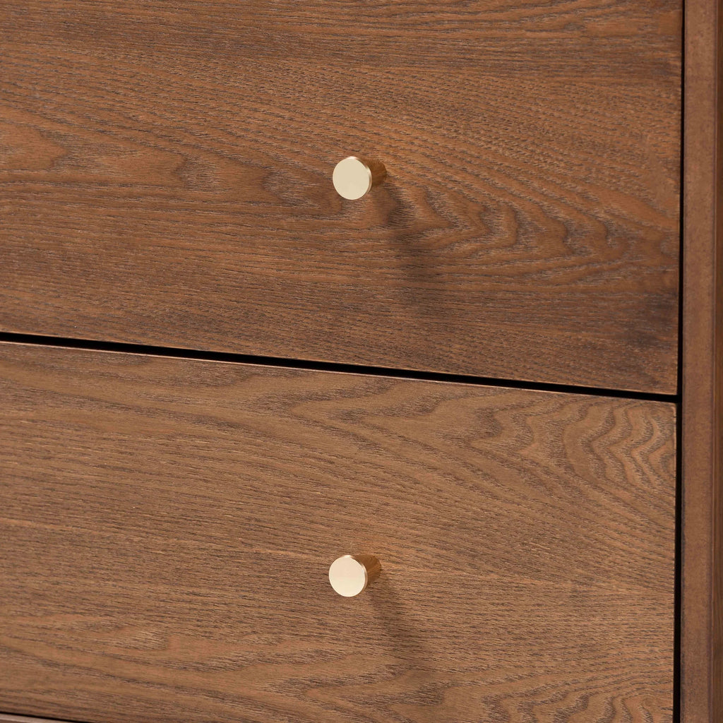 Ash Walnut Finished Wood 4-Drawer Chest C948