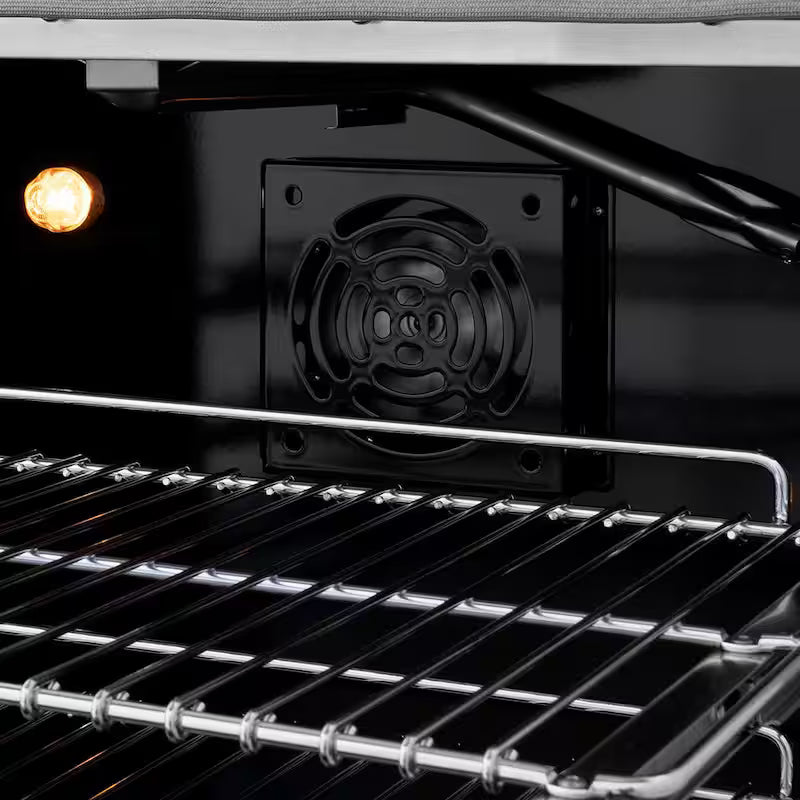 6 Burner Freestanding Gas Range with Convection Oven in Black Stainless Steel N819721