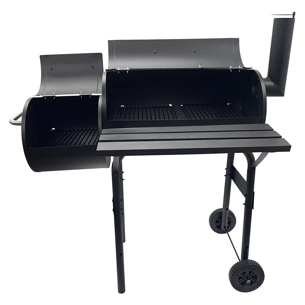 30" BBQ Charcoal Grill Offset Smoker with Cover E29664