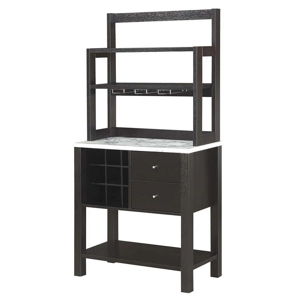 Espresso Wood Finish Serving Bar F58905