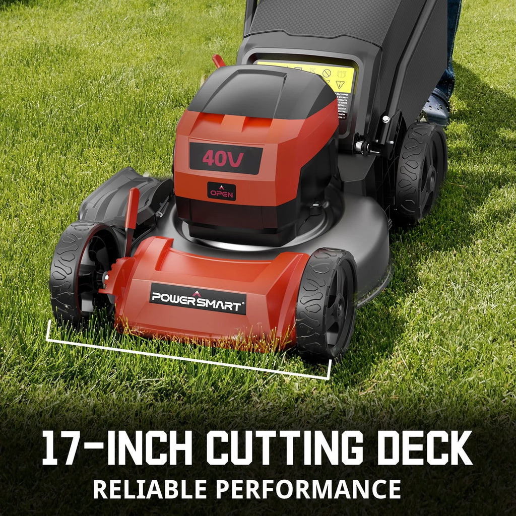 40V 17-inch Cordless Brushless Electric Push Lawn Mower O527840