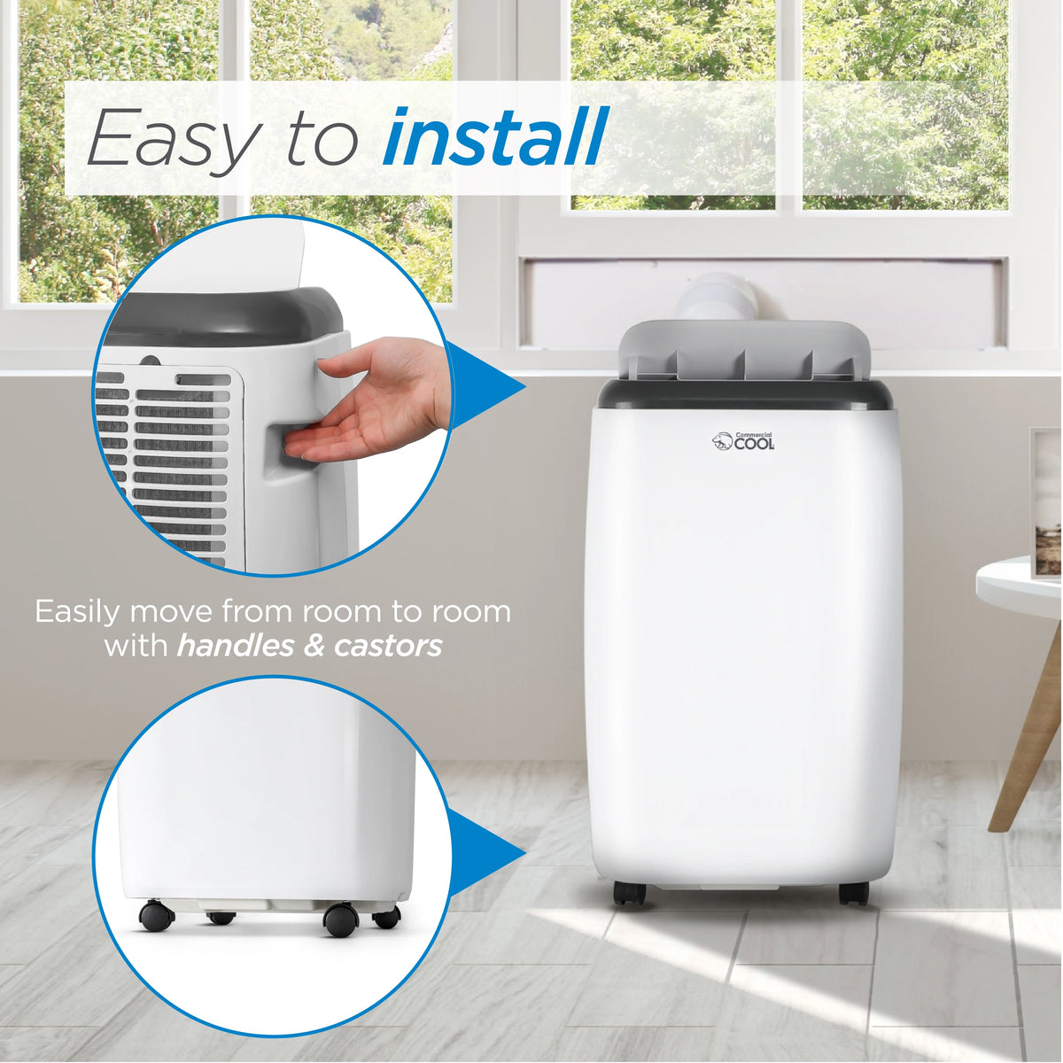 8,000 BTU Portable Air Conditioner with Remote Control, White G455