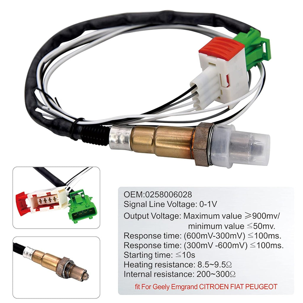 52mm LED Digital Air/Fuel Ratio Gauge with Narrowband O2 Oxygen Sensor Pack of 2 T385099